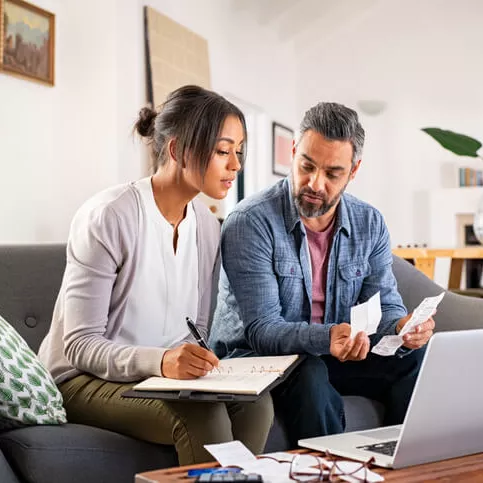 couple doing finances