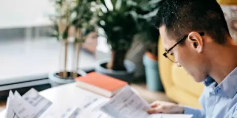 Man at desk